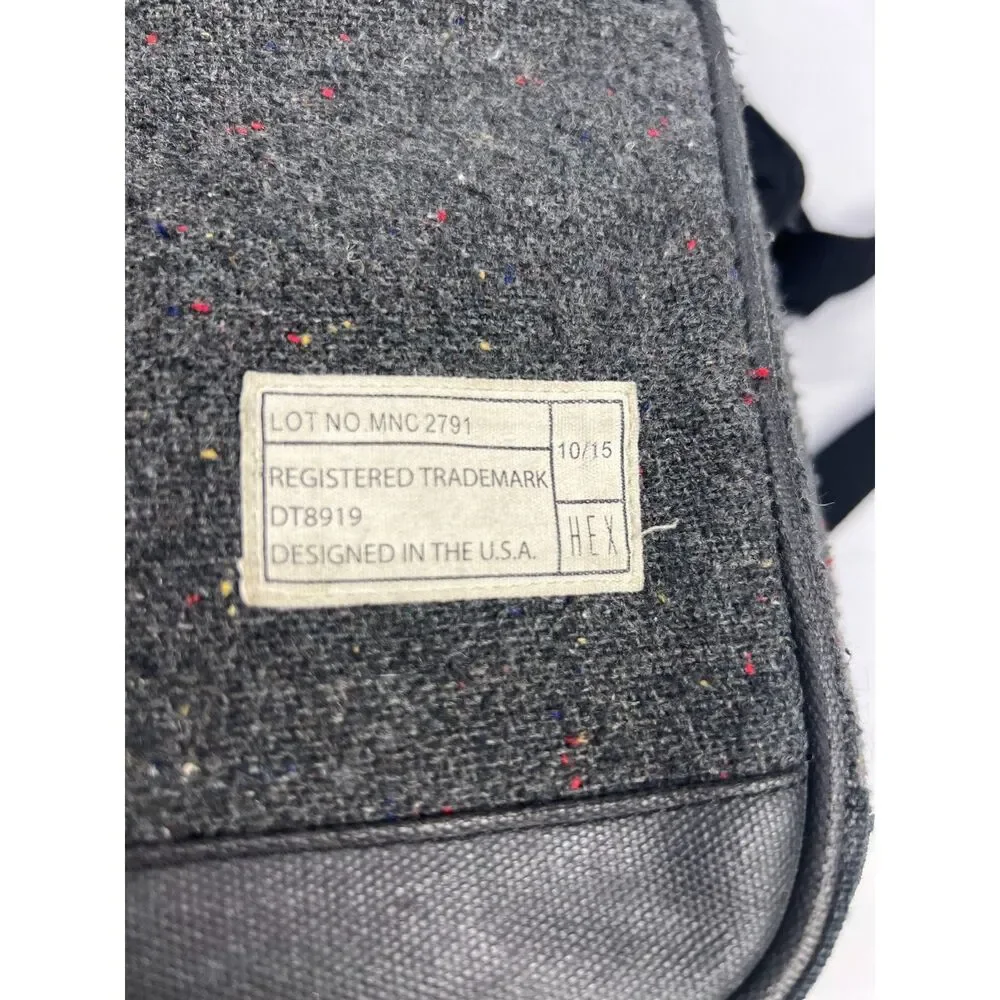 HEX Drake Origin Backpack Charcoal Grey Tweed MNC 2791 DT8919 Laptop Bag